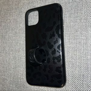 IPhone 11/XR Black leopard Loopy Case